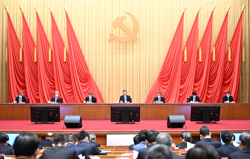 1月9日，中共中央總書記、國家主席、中央軍委主席習近平在中國共產(chǎn)黨第二十屆中央紀律檢查委員會第二次全體會議上發(fā)表重要講話。李強、趙樂際、王滬寧、蔡奇、丁薛祥、李希出席會議。